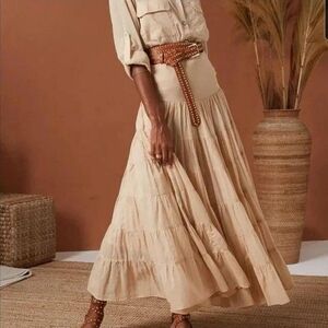 Anthropologie Erika Peña Tiered Maxi Skirt